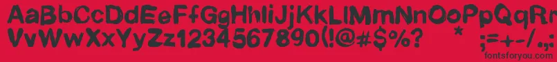 Newrotic Font – Black Fonts on Red Background