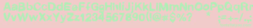 Czcionka Newrotic – zielone czcionki na różowym tle