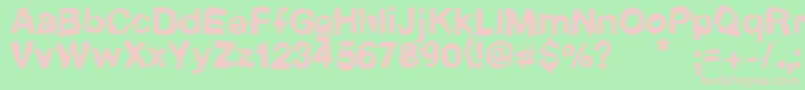 Police Newrotic – polices roses sur fond vert