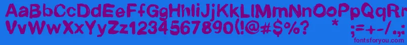 Newrotic Font – Purple Fonts on Blue Background