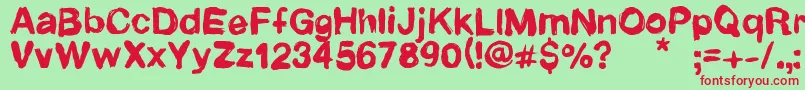 Newrotic Font – Red Fonts on Green Background