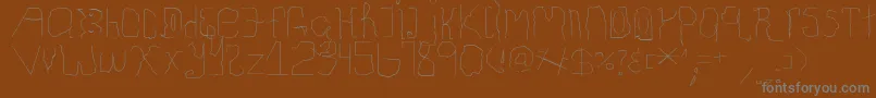 Więcej informacji o czcionce ChildhoodThin Czcionka ChildhoodThin – szare czcionki na brązowym tle