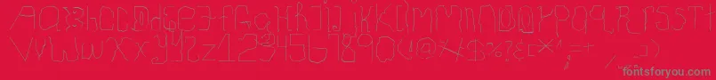 ChildhoodThin Font – Gray Fonts on Red Background