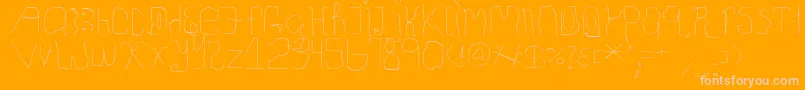 ChildhoodThin Font – Pink Fonts on Orange Background