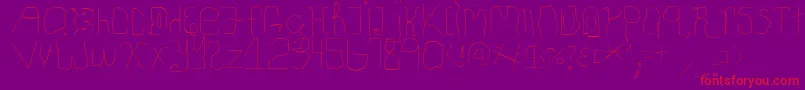 ChildhoodThin Font – Red Fonts on Purple Background