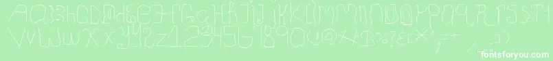 ChildhoodThin Font – White Fonts on Green Background