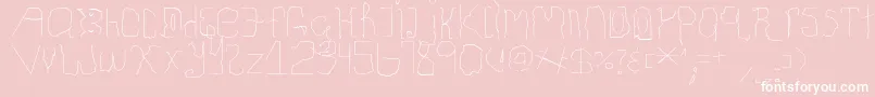 ChildhoodThin Font – White Fonts on Pink Background