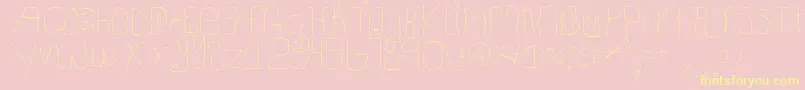 ChildhoodThin Font – Yellow Fonts on Pink Background