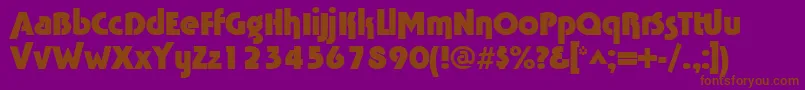 TabathaheavyRegular-Schriftart – Braune Schriften auf violettem Hintergrund