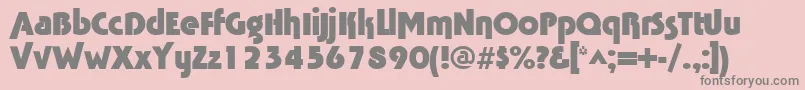 TabathaheavyRegular Font – Gray Fonts on Pink Background