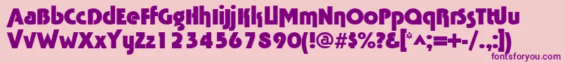 TabathaheavyRegular Font – Purple Fonts on Pink Background