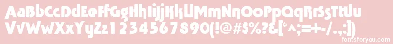TabathaheavyRegular Font – White Fonts on Pink Background