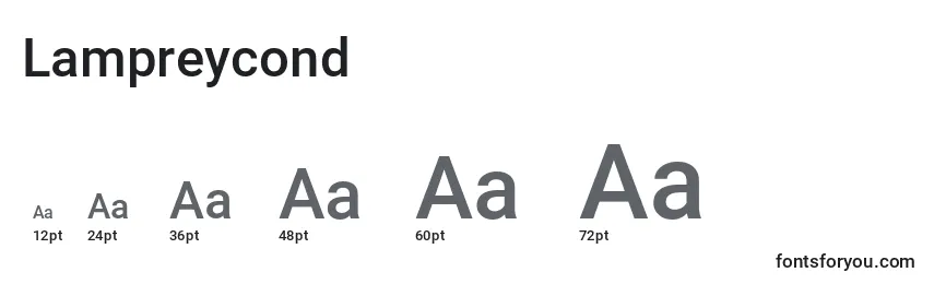 Lampreycond Font Sizes