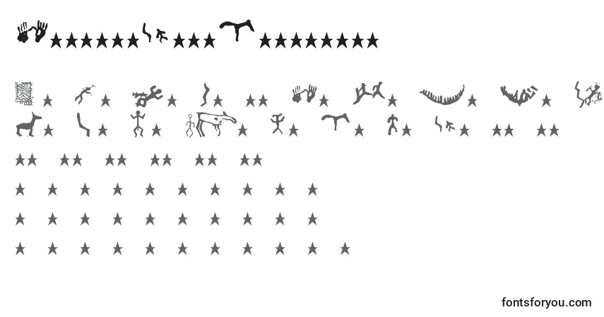 Schriftart FinnishRockPaintings – Alphabet, Zahlen, spezielle Symbole