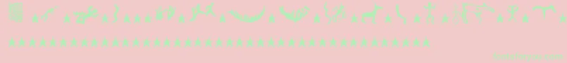 FinnishRockPaintings Font – Green Fonts on Pink Background