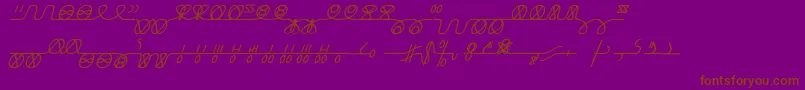 NumukkiI-fontti – ruskeat fontit violetilla taustalla