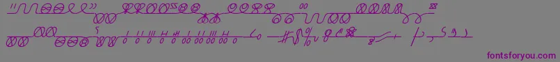 Шрифт NumukkiI – фиолетовые шрифты на сером фоне