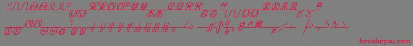 Шрифт NumukkiI – красные шрифты на сером фоне