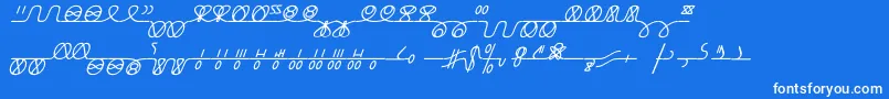 NumukkiI-fontti – valkoiset fontit sinisellä taustalla