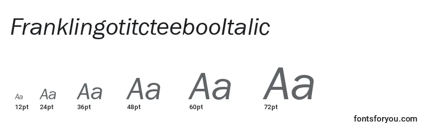 Размеры шрифта FranklingotitcteebooItalic