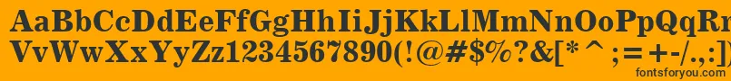 News705BoldBt Font – Black Fonts on Orange Background