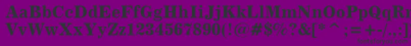 フォントNews705BoldBt – 紫の背景に黒い文字