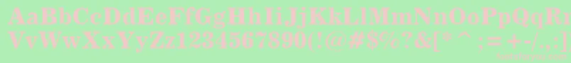 News705BoldBt Font – Pink Fonts on Green Background