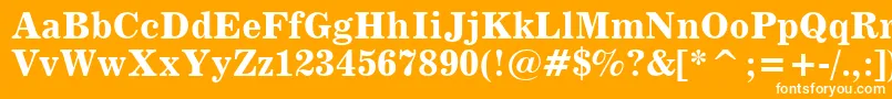 フォントNews705BoldBt – オレンジの背景に白い文字