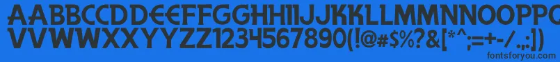 AndersonTheSecretService-fontti – mustat fontit sinisellä taustalla