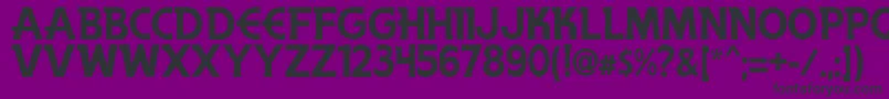 フォントAndersonTheSecretService – 紫の背景に黒い文字