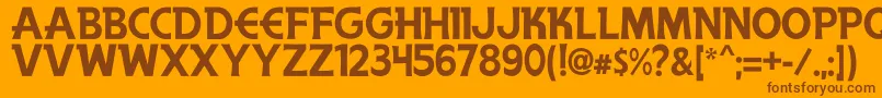 AndersonTheSecretService Font – Brown Fonts on Orange Background