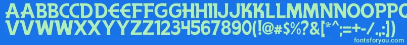 AndersonTheSecretService Font – Green Fonts on Blue Background