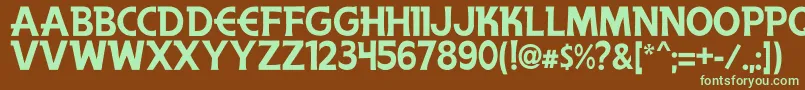 AndersonTheSecretService Font – Green Fonts on Brown Background