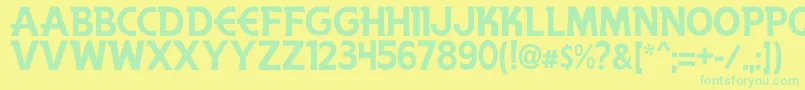 AndersonTheSecretService Font – Green Fonts on Yellow Background