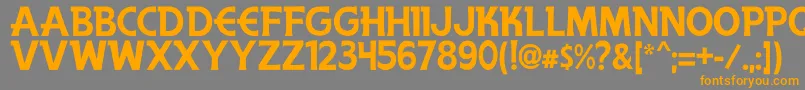 AndersonTheSecretService Font – Orange Fonts on Gray Background