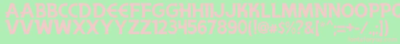AndersonTheSecretService-Schriftart – Rosa Schriften auf grünem Hintergrund