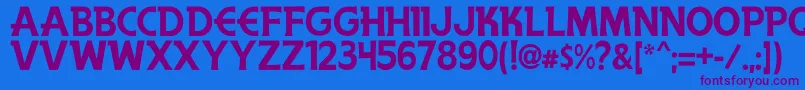 AndersonTheSecretService Font – Purple Fonts on Blue Background