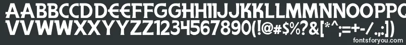 フォントAndersonTheSecretService – 黒い背景に白い文字