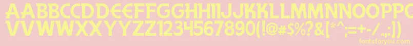 AndersonTheSecretService Font – Yellow Fonts on Pink Background