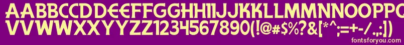 AndersonTheSecretService Font – Yellow Fonts on Purple Background