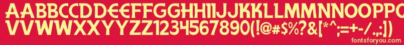 AndersonTheSecretService Font – Yellow Fonts on Red Background