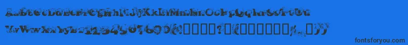 Coopdevi Font – Black Fonts on Blue Background