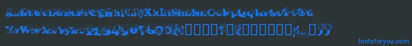 Coopdevi Font – Blue Fonts on Black Background