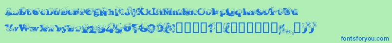 Coopdevi Font – Blue Fonts on Green Background