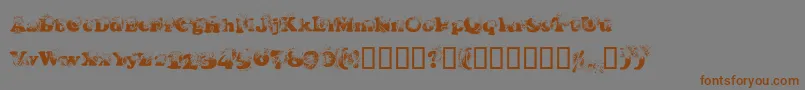 Coopdevi Font – Brown Fonts on Gray Background