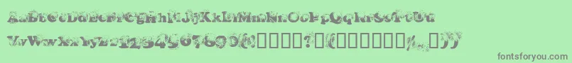 Coopdevi Font – Gray Fonts on Green Background