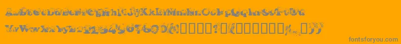 Coopdevi Font – Gray Fonts on Orange Background