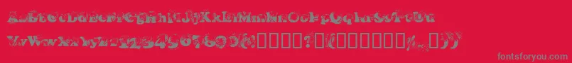 Coopdevi Font – Gray Fonts on Red Background