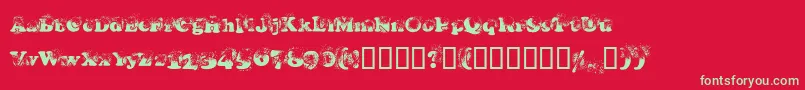 More about Coopdevi Font Coopdevi Font – Green Fonts on Red Background