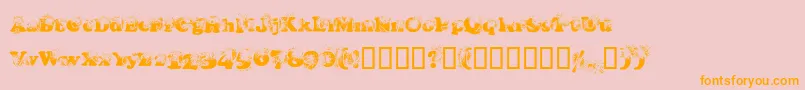 Coopdevi Font – Orange Fonts on Pink Background